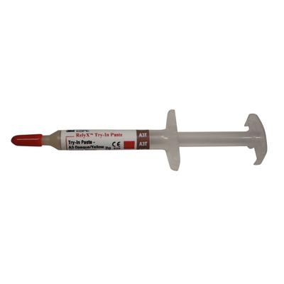 RelyX Cement Light Cure Try-In Paste A3 / Opaque / Yellow Syringe 2 Gm 2g 3M Dental - 7614A3T