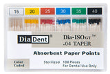 PPDIA-ISOGT .04   #45/80 Paper Points (Tulsa Profile ISO Rotary Files) 100/box 210-692 - Diadent - Gift Card - $2