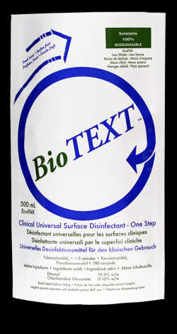 BioTEXT Euro Wipes Refill  ..Micrylium Labs (04-TXWR-800) Textile & Vinyl Disinfectant   50 sheets/pack x 16 packs - Gift Card $10