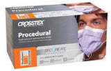Mask Earloop Procedural Lavender SECURE FIT - Crosstex..box of 50 GCPLVSF ASTM LEVEL 2