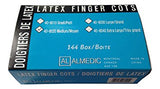 Finger Cots, Latex, Powdered, White, Small Almedic  #40-8010