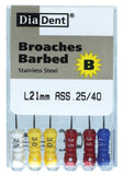 Barbed Broaches 25 mm #25/40 (XXXF/F).. - Diadent #504-292 - Gift Card - $2