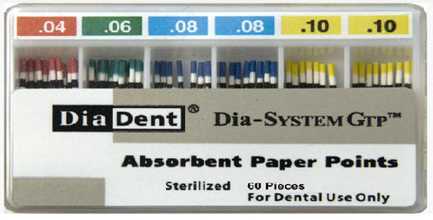 DIA-SYSTEM GTP.04 #30 Paper Points (Tulsa ProfileGT Taper Files) 100/box 243-604 - Diadent - Gift Card - $2