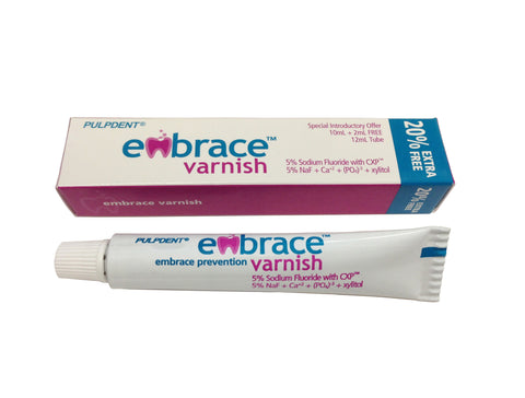 Embrace Varnish - Pulpdent (FVT)..12ml Tube       GIFT CARDS     -  $5, , PULPDENT - Canadian Dental Supplies, office supplies, medical supplies, dentistry, dental office, dental implants cost, medical supply store, dental instruments, dental supplies canada, dental supply, dental supply company 