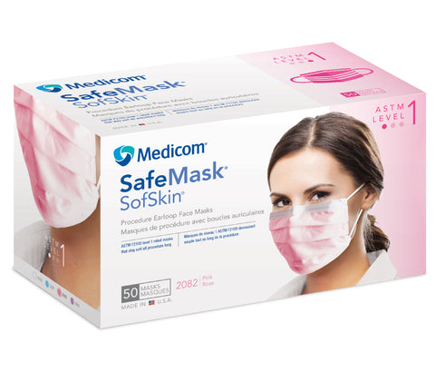 Mask Safe+Mask SofSkin LB EL Lavend Level 1 50/Bx Medicom (2083)