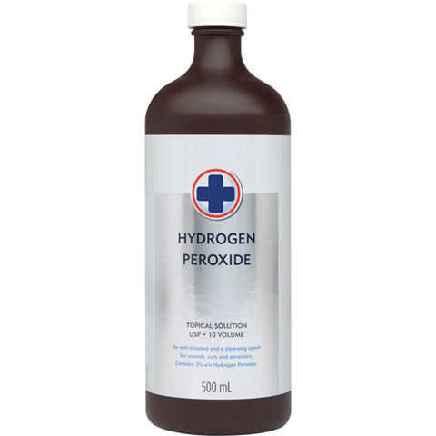 Hydrogen Peroxide 3%, 500ml bottle #SHP500 – Canadian Dental Supplies